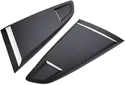 1/4 Quarter Car Rear Side Window Louver Side Vent Scoop Cover Trim Side Vent Scoop Cover Compatible for Ford for Mustang 2015-2020 2Dr(Matte Black)