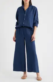 Frank & Eileen Button-Up Top & Wide Leg Linen Pants Set