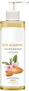 Almond Oil Ultra Rich Body Wash| Maintains Skin’s Natural pH |100% Botanical Extracts| Soap-Free Body Wash Suitable for All Skin Types | 200mL