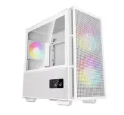 DeepCool CH360 Digital White Micro ATX Case, Tempered Glass Window,1x USB 3.0
