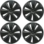 4PCS Hubcap 19Inch Wheel Caps Original Car Replacement Wheel Cover Full Rim Cover Compatible for Tesla Model Y 2023 Accessories(Matte Black)