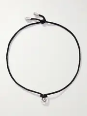 [Sophie Buhai] Sophie Buhai - Nautilus Silver And Cord Necklace - Black - One size One size Black