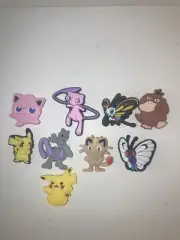 9pc Pokémon Character Shoe Croc Charms