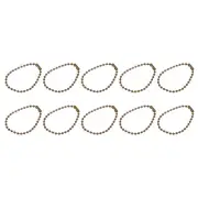 4.72" Ball Bead Chains with Connectors for Key Chains DIY Crafts, 36Pcs Brown