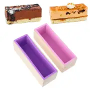 1200ml Rectangle Silicone Soap Making Mold Wooden Box Handmade Craft Cake L..u