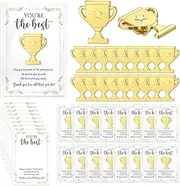 [Juinte] Employee Appreciation Gifts Bulk Trophy Pins with Thank You Cards Organza Bags Inspirational Appreciation Recognition Gift for Team Staff Volunteer Student Teacher Nurse