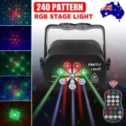 240 Patterns Laser Projector Light Stage Lighting LED RGB Disco Party KTV Lamp