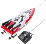 JOINPAYA Remote Control Waterproof Speedboat Remote Control Boat Remote Controlled Boat Remote Controlled Racing Boat Remote Controlling Boat Boat Fast Rc Boat Red Plastic