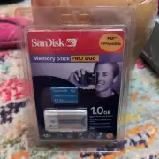 SanDisk SDMSPD-1024-A10 1.0 GB MemoryStick Pro Duo Memory Stick Duo Adaptor New