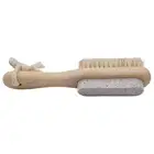 Pumice Stone for Feet with Natural Bristle Nail Brush - 7.25" Pumice Stone fo...