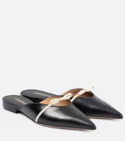 [Ferragamo] Ferragamo Bow-detail leather mules UK 7.5 black