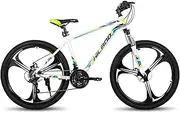 [HH HILAND] 26'' Mountain Bike, 3 6 Spokes, 21 Speeds Drivetrain, Aluminum Frame 26 Inch Wheels, Disc-Brake Bike for Men Women Men's MTB Bicycle