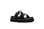 Dr. Martens Womens Myles Slides Leather Sandals Flip Flops Docs Martins Dr - Black
