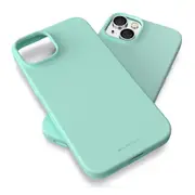 MERCURY Phone Cover Case Soft Feeling Jelly for iPhone 15 - Mint Green