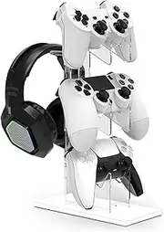 Humkopnl Game Controller Holder Clear,3 Tiers Gamepad Organizer | Controller Holder Desktop Display Stand for Desk Organizer