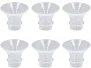 6-Piece Flange Inserts, Wearable Cups, Portable Breast Pump, Reduce The 24 mm Tunnel to Another Correct Size (17 mm)