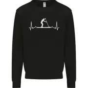 Paddle Boarding Pulse Paddleboard ECG Kids Sweatshirt Jumper
