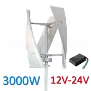3000W DC 12V/24V Vertical Wind Power Turbine Generator Kit Controller Home Power
