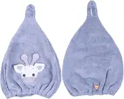 NULYLU Hair Towels Quick Dry Fleece Towel Hair Hat for Drying Shower Cap for Women Men Dry Hair Hat Soft Absorbent