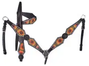 Showman Hand Painted Sunflower Headstall Set with Sunflower Conchos! FREE SHIP!