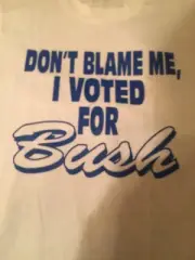 Extremely Rare Vintage “Don’t Blame Me I Voted For Bush” USA Screen Stars M Tee