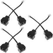 DOITOOL 3sets Cable Adapter for Telephones Telephone Splitter Adapters Rj11 Converter 2pcs*3