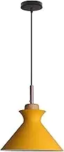 Nordic Yellow Pendant Ceiling Light Wood Kitchen Island Lighting Fixture