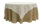 10 LACE TABLE OVERLAYS 90" x 90" SQUARE TABLECLOTHS 3 COLORS 100% POLY USA MADE