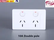1 5 10 x DOUBLE POLE Double 10AMP Power Point CARAVAN Trailer 2GPO SAA Approved
