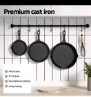 PREMIUM CAST IRON Non Stick Frying Pan Set -BBQ Oven Open Fire Cookware
