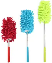 Microfiber Extendable Hand Dusters Washable Dusting Brush with Telescoping Pole