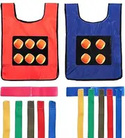 Dodgeball Game Set, Garden Ball Games for Kids Children, with Sticky Vests 2 In 1 Throwing Target / Pulling Tails, Funny Team Game for Outdoor Strengthen Physical Function