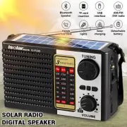 Portable Solar FM/AM SW Radio Digital Speaker MP3 Player Rechargeable Bluetooth