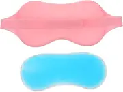 Mikinona 1 Set Gel Eye Mask Massage Travel Hood Pink Gel Sheet