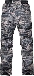 QIULAO Men's Camo Ski Trousers, Waterproof Windproof Snow Trousers, Thick Warm Tactical Trousers, Winter Outdoor Camping Mountaineering Pants (Color : Dark Camouflage, Size : X-Large)