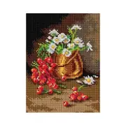 "Still Life " Printed Canvas Tapestry Gobelin Embroidery Orchidea 2851F