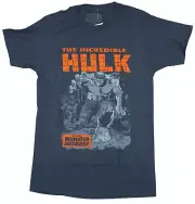 Hulk Marvel Adult New T-Shirt - Incredible Monster Unleashed Breaks Through