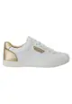 Dolce & Gabbana White Gold Leather Low Top Sneakers Shoes