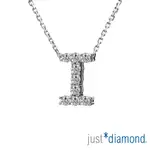 【JUST DIAMOND】LOVE WORDS字母系列 18K金鑽石墜子-I(不含鍊)