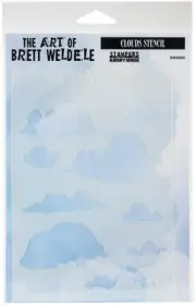 3 Pack Brett Weldele Stencils 6.5"X4.5"-Clouds BWS-9