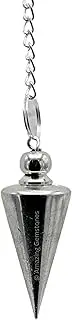Cone with Flat End Silver Metaphysical Metal Dowsing Pendulums for Divination, Meditation and Reiki Healing MP30