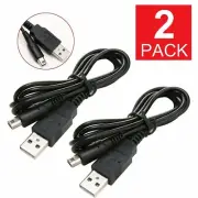 2-Pack USB Charger Power Cable Cord Plug for Nintendo 3DS / DSi / DSi LL / XL