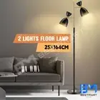2 Light Floor Lamp Modern Corner Standing Reading Night Light Bedroom LED Light