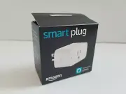 NEW AMAZON Device SMART PLUG with ALEXA Voice Control Outlet WHITE Lamp/Fan NIB