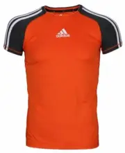 Adidas Youth Boys Athletic Performance Climalite T-shirt, Orange