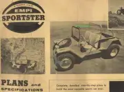 Vintage 1963 Empi Sportster Plans & Specifications Digital CD Copy VW Dune Buggy