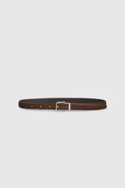 Blake Pony Leather Belt in Chocolate Silver - CAMILLA AND MARCÆ C&M