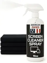 16oz Screen Cleaning Kit with Spray and Micro-Fibre Cloth Wipe (1 Pack) for Computer Screens, Laptops, iPads & Phones; Touchscreen Electrics Cleaner to Erase Dust or Fingerprints
