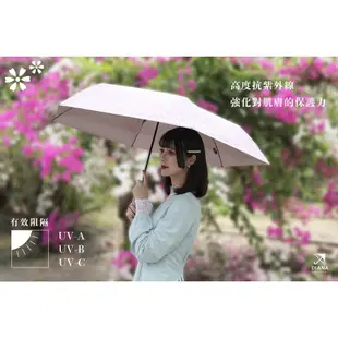 【雨傘家族】Diana質感小碎花晴雨二用抗ＵＶ三折傘(23吋)｜台灣福懋特級遮光傘布｜輕量手開遮光降溫｜晴雨兼用