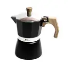 Coffee Culture 3 Cup 30ml Stove Top Short Espresso Percolator Coffee Maker Black
